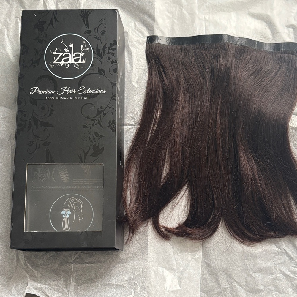 Zala Premium Clip-In Human Hair Extensions - Dark Brown